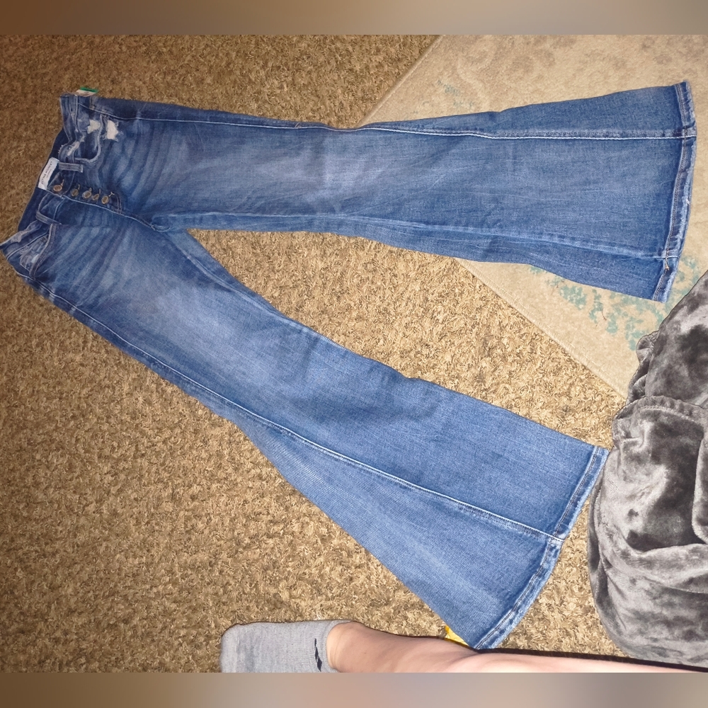 Flying Monkey Mid Blue Flare Jeans